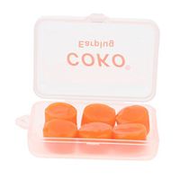 3 Pairs Soft Silicone Earplugs Hear Protector Ear Plugs for Sleeping, Snoring, Swimming, Travel, Concerts and Studying - Orange