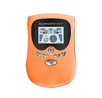 8 Modes Best tens EMS nmes Unit Machines Electric Electron Electronic Pulse Back Neck Legs Massagers Handheld for Back Neck Shoulder Knee Pain tmj Replacement Pads HealthmateForever PM8IS (Orange)