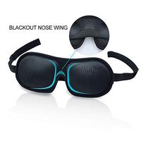 3D Contoured Sleep Eye Mask for Men & Women, Comfortable Blackout Sleeping Mask, Lightweight Concave Eye Shade Cover with Adjustable Straps, No Pressure Night Blindfold for Travel/Nap, Black