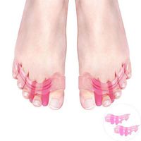 PXQ Toe Separators and Straightener Gel Bunion Corrector Hallux Valgus Protectors Yoga Claw Toe Splint Hammer Toe Straightener Bunion Relief Correct Toes Protector,Pink