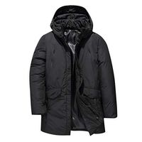 Alvinm Men's Jacket Fashion Men's Autumn Winter Casual Pocket Button Down Jacket Outwear Black