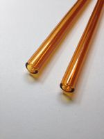 Glass Straws-a Great Pair Chose Your Color Set 8inch 9.5mm (Amber)