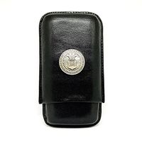Genuine Leather US Air Force Cigar Case 3-Finger with 3 Cigar Holders - Pocket-Sized Cigar Case for Travel, Gifts for Men by Cigar Cutters by Jim