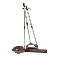 Kylin Express Durable Removable Broom and Dustpan Standing Upright Grips Sweep Set with Long Handle, A4