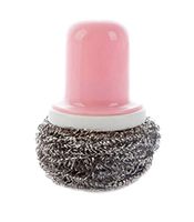 Sealike Japan Metal Scouring Pads with Handle with Stylus(Pink)