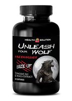 Men sexual performance enhancement bigger and longer - UNLEASH YOUR WOLF - MALE ENHANCEMENT - SIZE UP - Tongkat ali with ginseng - 1 Bottle 60 Capsules