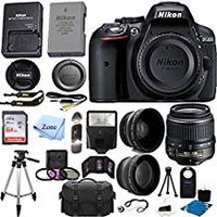Nikon D5300 24.2 MP CMOS Digital SLR Camera with 18-55mm f/3.5-5.6G ED VR Auto Focus-S DX NIKKOR Zoom Lens +64GB SD Card + accessory Bundle