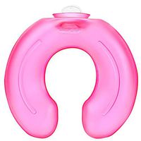 Samply U-Shaped Hot Water Bottle, Transparent U Shape Water Bottle for Neck and Shoulder, Pink