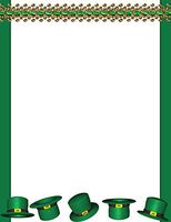 St. Patrick's Day Green Hats Stationery Printer Paper 26 Sheets