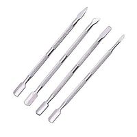 🍀Libobo🍀4 PC/Set Double Ended Nail Pusher Romover Cuticle Manicure Pedicure Nail Cleaner Hot Pink