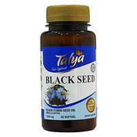 Talya Black Seed Oil Softgel with High Thymoquinone, Cold-Pressed from Non-GMO Turkish Black Cumin Nigella Sativa Seeds, No Glyphosate, 1000MG per Softgel