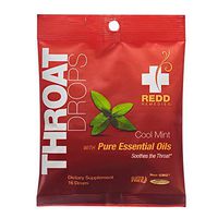 Redd Remedies - Throat Drops, Herbal Cough Drops to Soothe and Support Healthy Breathing, Cool Mint, 16 Servings (16 Drops)