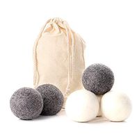 Zervatek Wool Dryer Balls Reusable Natural Fabric Softener Laundry Dryer Ball 6 Pack