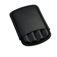 Lucrin - 4 Cigar case - Black - Genuine Leather