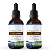 Agaricus Blazei Tincture Alcohol-Free Extract, Organic Agaricus (Agaricus blazei murill) Dried Mushroom Tincture Supplement 2x4 oz