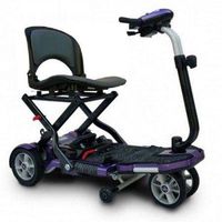 EV Rider Transport Plus Manual Folding Travel Mobility Scooter (Purple)