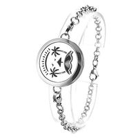 Garden Charms Beahc 30mm Stainless Steel Essential Oil Diffuser Locket Jewelry with Free 5pcs Pads GCVA061 (C)