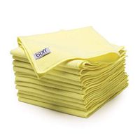 Buff Microfiber Cleaning Cloth | Yellow (12 Pack) | Size 16" x 16" | All Purpose Microfiber Towels - Clean, Dust, Polish, Scrub, Absorbent