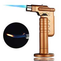 Promise By Honest Kitchen Torch, Blow Torch Refillable Butane Torch For Cooking Food, Baking, BBQ & More (Gold)