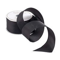 Caspari Black Satin Wired Ribbon - Three 27 Ft. Spools