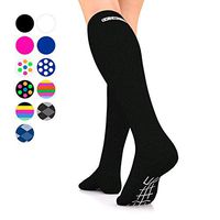 Go2 Compression Socks for Men Women Nurses Runners| Medium Compression Stockings (Black,Large Single)