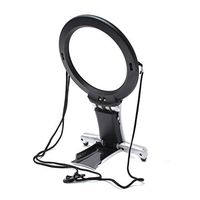 Hands Free Magnifying Glass 2 LED Lights and Neck Cord, Stand 2.5X 5X Illuminated for Reading Sewing Books Maps LIXFDJ Vision Assisted Magnification