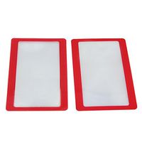 2 Pcs PVC Reading Credit Card Pocket Magnifier Magnifying Lens Tool 55x85mm