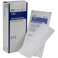 Covidien 7550 Telfa Adhesive Island Dressing, 4" x 4" Size (Pack of 25)