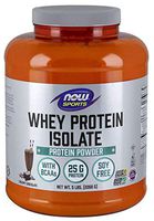 NOW Sports Nutrition, Whey Protein Isolate Powder, Creamy Chocolate, 5-Pound