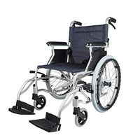 Lightweight Transport Wheelchair Adult Wheelchair, Hand Brakes Adjustable Speed and Seat Belt Portable Transport Chair, Back Storage Bag 18 Inches Seat,100 kg Load