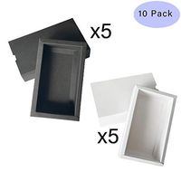 YOUNGTION Medium Gift Wraps Boxes Bridesmaid Proposal Box 7.16""x4.88""x2.24"", Sturdy Storage Box Gift Box for Candy and Chocolate Assemble Boxes Assorted Sizes 10 Pack(Black & White)