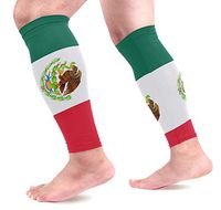 Abbylife Mexico Flag 1 Pair Leg Brace Compression Long Cooling Sports Leg Sleeve