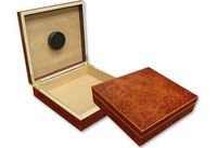 Prestige Import Group 20 Count Burl Cigar Humidor w/ Humidifier