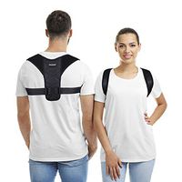 Thx4COPPER Compression Posture Corrector for Women & Men Invisible Under Clothes - Adjustable Upper Back Brace Clavicle Support Straightener for Thoracic Kyphosis and Shoulder - Neck Pain Relief