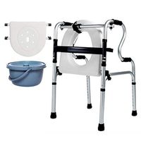 DQ-Walker Advanced Walking Aids Drive Folding Light Weight with Non-Slip Mat and Comfortable Armrest Max Bearing Weight 180kg(400 Lbs)