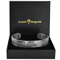 Copper Magnetic Bracelet by Holistic Magnets (Tarnish-Free) Mens Womens Arthritis Bracelet for Pain Relief Healing Bracelet Gift Boxed (SLKP)-Celtic Spiral Knot (M: Wrist 6.5-7.6 inch)