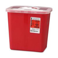 Wholesale CASE of 20 - Unimed Sharps 2 Gallon Container w/ Rotor Lid-Biohazard Sharps Container w/ Rotor Lid, 2 Gal., Red