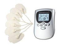 8 Modes Best Muscle Simulator tens EMS nmes Unit Machines Electric Electronic Pulse Massagers for Back Neck Shoulder Knee Legs Body Pain tmj Replacement Pads HealthmateForever PM8 (Silver)