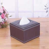 T-ZJHC Square Restaurant Drink Tray Gift Box Tissue car, Coffee Color