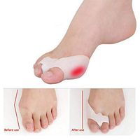 2 Pcs Hallux Valgus Toe Separator Silicone Pad Overlapping Toes Align Appliance Finger Pedicure Tube Inserts