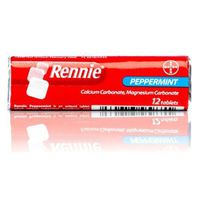Rennie Indigestion & Heartburn Relief Tablets Peppermint - 12 Tablets
