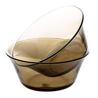 AXZHYX Bowl Bowl Tempered Glass Salad Bowl Cutlery Simple Household Bowl Hotel Tableware Home Noodles Boiled Fish Soup Bowl (Color : Brown)