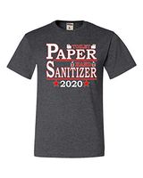 Go All Out Large Heather Black Adult Toilet Paper Hand Sanitizer 2020 Presidential Ticket T-Shirt