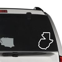 GottaLoveStickerz Guatemala Country Map Permanent Vinyl Decal Sticker for Laptop Tablet Helmet Windows Wall Decor Car Truck Motorcycle - Size (05 Inch / 13 cm Tall) - Color (Gloss White)