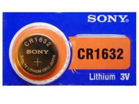 100 X Cr1632 Sony 3 Volt Lithium Coin Cell Battery (On Card)