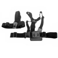 Black Chest & Head Mount Harness for Gopro HD Hero 2 / Hero 3