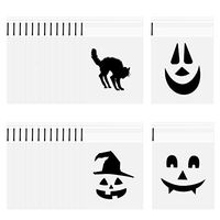 Whaline 200Pcs Halloween Candy Bag, Self Adhesive Clear Cookie Treat Bags, Pumpkin Expressions, Black Cat Cellophane Plastic Gift Bags for Halloween Party Supplies, Homemade Craft (4 Styles)