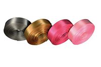 CHRISTMAS Set 4 Rolled up 5/8" SF SATIN Ribbon 10 Yds each (40 Yds Total) Choose Combo (Hot Pink, Pink, Gold, Silver)