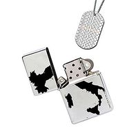 New Vibe Silver Flip Top Lighter - Italy