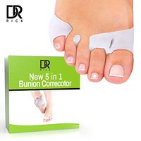 Dr. Rick - 5 in 1 Bunion Gel Sleeve | Hammertoe pad and Toe Separator | Bunion Relief and Corrector | Gel Metatarsal Cushion Bunion Corrector Pad |Toe Spacers for Diabetic Feet,Blisters,Forefoot Pain